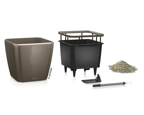 Sada květináčů s vložkou, indikátorem hladiny vody a rostlinným granulátem