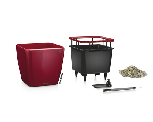 Květináč Lechuza Cube Glossy s příslušenstvím