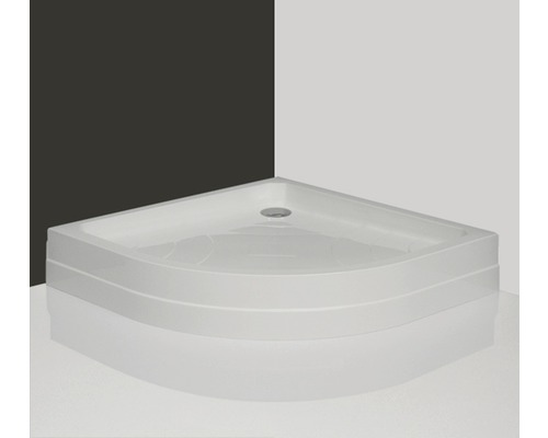 Bílá rohová sprchová vanička