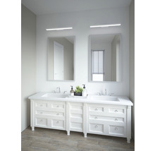 Zrcadlo do koupelny v rámu 65 x 100 cm stříbrné-thumb-2
