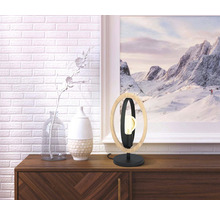Stolní lampa Eglo 43464 BASILDON E27 1x40 W černo/hnědá