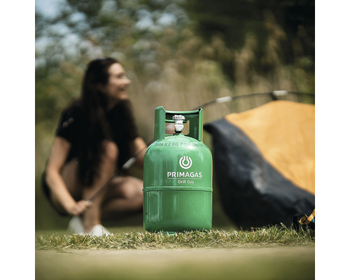 Grilovací plynová láhev Primagas venku