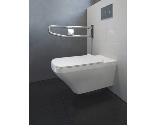 Závěsné WC s madlem pro větší pohodlí a bezpečnost v koupelně.