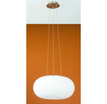 Závěsné svítidlo s kulatou bílou skleněnou koulí a zavěšením