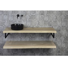 Deska pod umyvadlo bez výřezu s přírodní hranou Sanox Universal dub 1400 x 460 x 40 mm