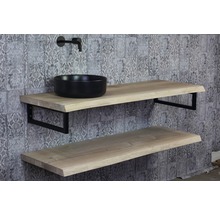 Deska pod umyvadlo bez výřezu s přírodní hranou Sanox Universal dub 1400 x 460 x 40 mm