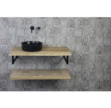 Deska pod umyvadlo bez výřezu s přírodní hranou Sanox Universal dub 1000 x 460 x 40 mm