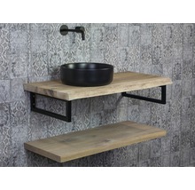 Deska pod umyvadlo bez výřezu s přírodní hranou Sanox Universal dub 1000 x 460 x 40 mm