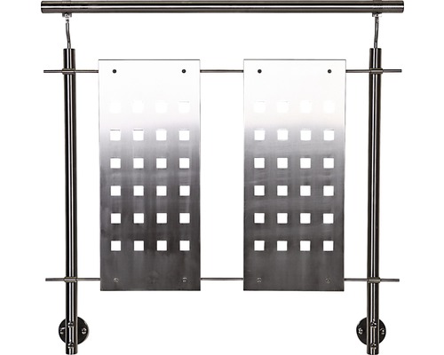 Nerezový držák na ručníky se čtvercovými výřezy do koupelny