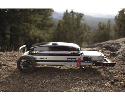 Plynový gril Weber Traveler na kolečkách pro cestování