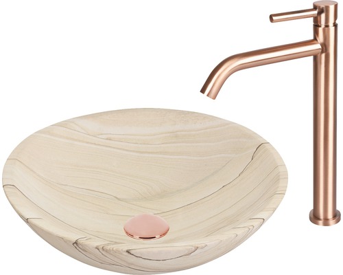 Umyvadlo na desku z kamene s baterií