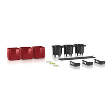 Sada květináčů Lechuza Cube Glossy Triple se zavlažovacím systémem