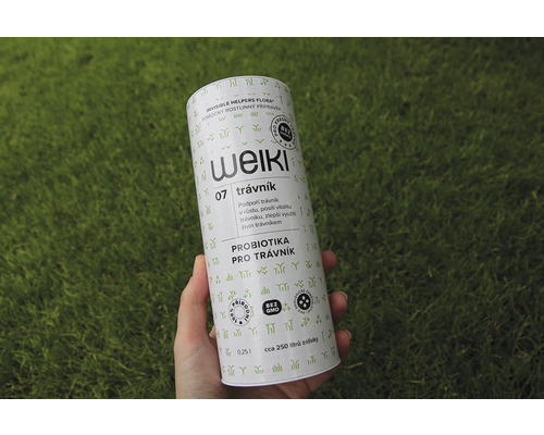 Balení probiotik Weiki pro trávník na přibližně 250 litrů