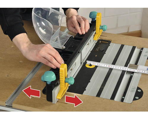 Řezací box Wolfcraft s vodicími lištami a ochranou rukou