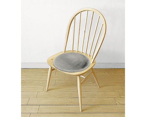 Židle s kulatým šedým sedákem