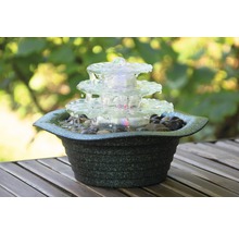 Dekorativní pokojová fontána se třemi úrovněmi a kameny