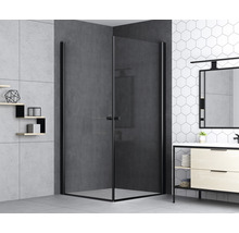 Sprchové dveře basano Modena otočné prosklené se světle černým profilem 88,8 cm PZ KT9/20-thumb-2