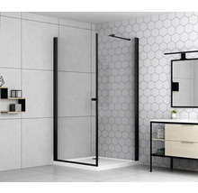 Otočné dveře basano Modena black 100 cm čiré sklo barva profilu matně černá-thumb-1 Otočné dveře basano Modena black 100 cm čiré sklo barva profilu matně černá-thumb-1