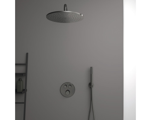 Sprcha s hlavovou sprchou, ruční sprchou a termostatem