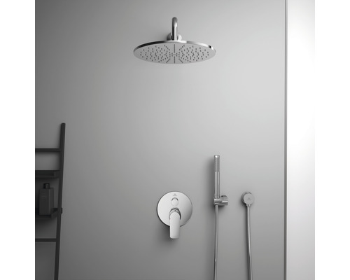 Sprchová armatura s horní sprchou, ruční sprchou a směšovací baterií do koupelny