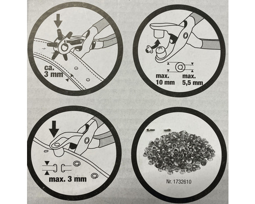 Návod k použití děrovacích kleští a oček