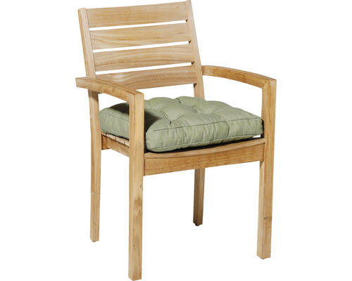 Dřevěné křeslo s područkami a sedákem