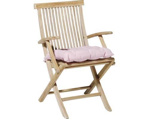 Dřevěné zahradní křeslo s područkami a polštářem