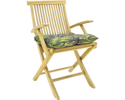 Zahradní křeslo z teakového dřeva s područkami a podložkou