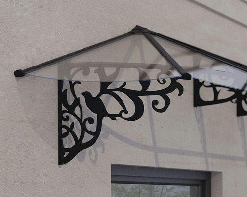 Stříška se vzorem ptáka pro vstup do domu