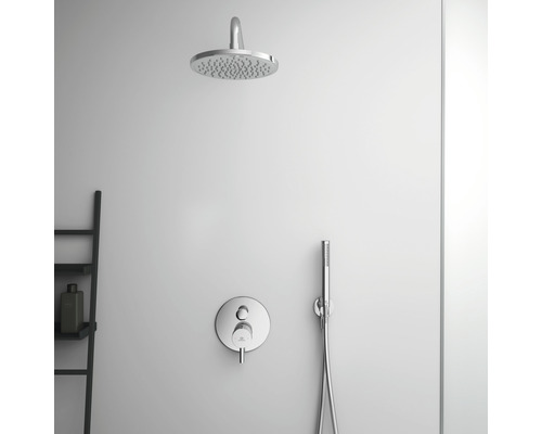 Sprchová armatura s hlavovou sprchou, ruční sprchou a termostatickou směšovací baterií