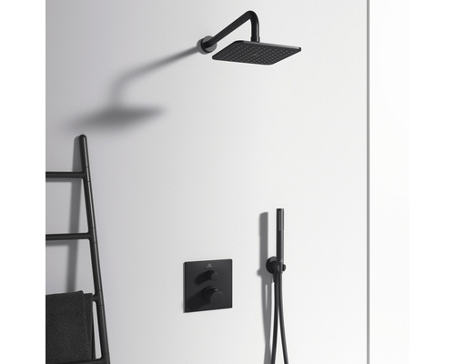 Koupelnová armatura s hlavovou sprchou, ruční sprchou a termostatem