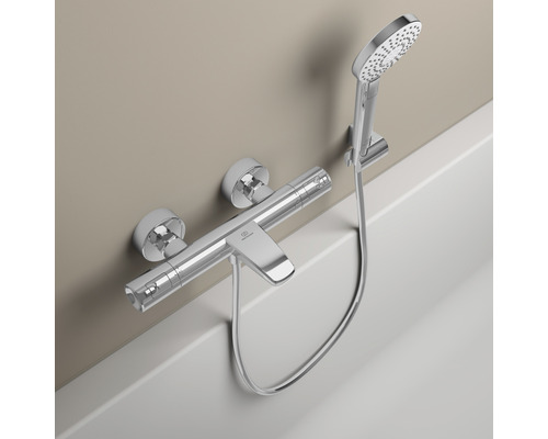 Nástěnná vanová baterie s ruční sprchou