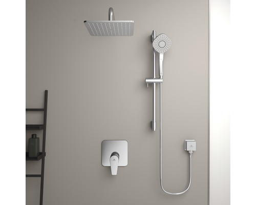 Sprchový systém s hlavovou sprchou, ruční sprchou a termostatickou baterií