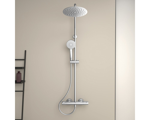Sprchový systém s hlavovou a ruční sprchou pro montáž na stěnu