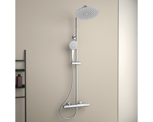 Sprchový systém s hlavovou sprchou, ruční sprchou a termostatickou baterií