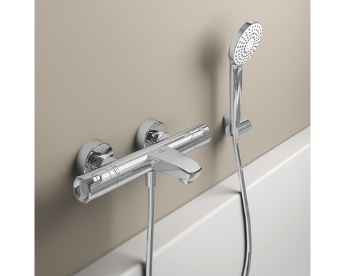 Nástěnná vanová baterie s ruční sprchou