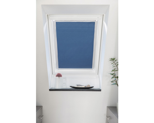 Sluneční ochrana do střešního okna, zatemňující látka 36x51 cm modrá Střešní okno s roletou do interiéru