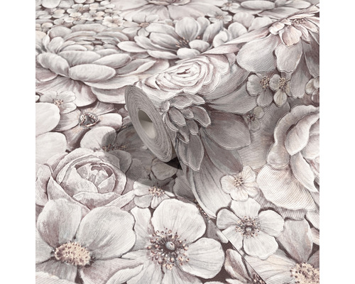 Role tapety s květinovým vzorem