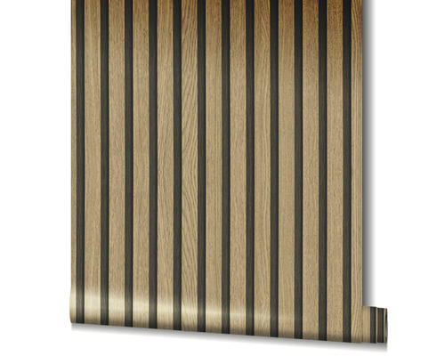 Role tapety se vzorem dřevěných lamel