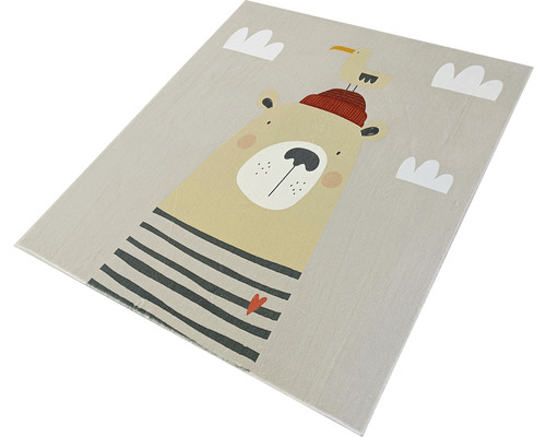 Koberec s motivem medvěda a racka do dětského pokoje