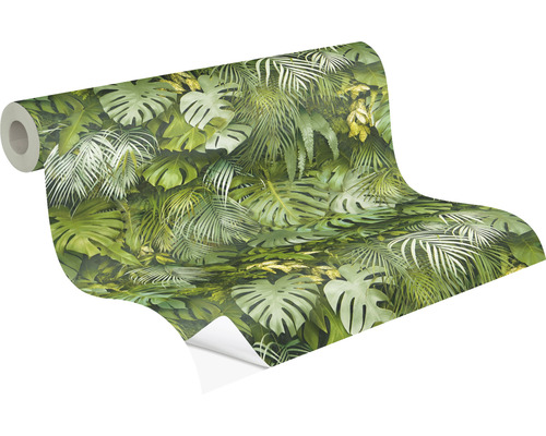 Role tapety s tropickým rostlinným vzorem