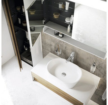 Koupelnová závěsná skříňka RAVAK Step zrcadlová 1000 x 740 x 150 mm X000001421