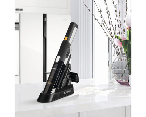 Akumulátorový vysavač s nabíjecí stanicí na povrchu