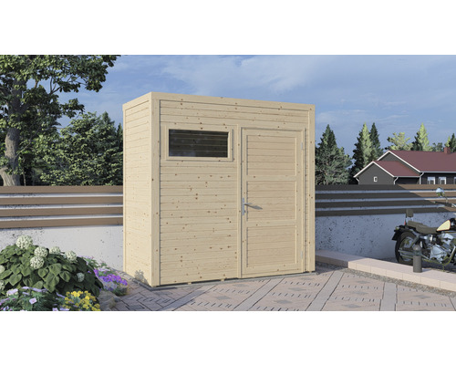 Zahradní skříň ze dřeva s oknem a dveřmi