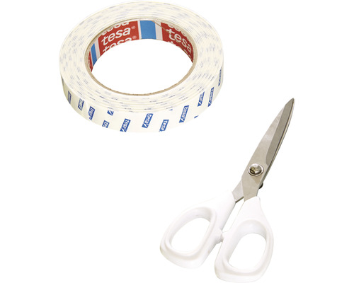 Oboustranná lepicí páska s nůžkami