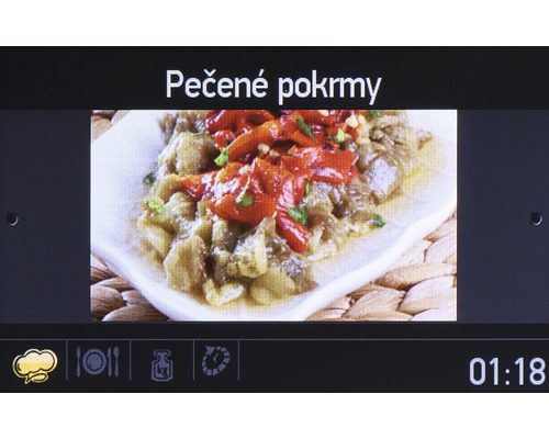 Displej pečeného pokrmu