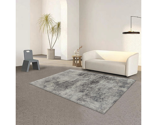 Obývací pokoj s kobercem, pohovkou, židlí a pokojovou rostlinou