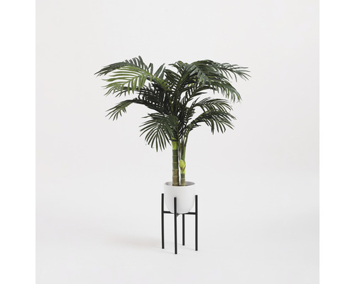 Umělá rostlina palma v květináči s kovovým stojanem