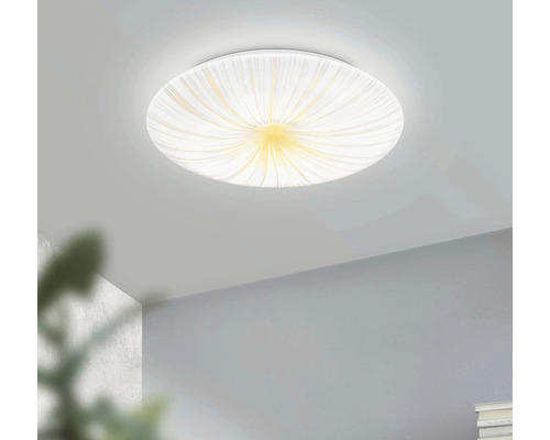 LED stropní svítidlo Eglo 900499 Nieves 1 19,5 W 2300 lm 3000 K bílé/zlaté Kruhové stropní svítidlo s dekorativním vzorem