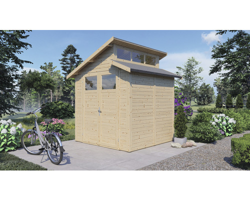 Dřevěný zahradní domek Konsta Studio Basic 210 x 202 cm přírodní
